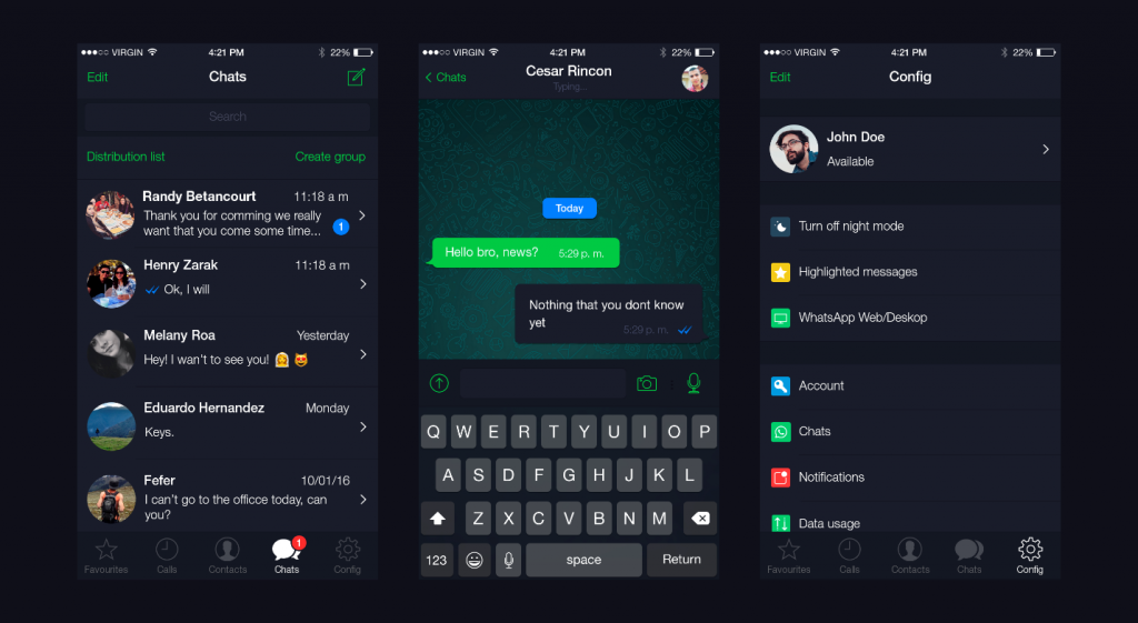 iOS/AndroidでWhatsAppをダークモードで使う方法